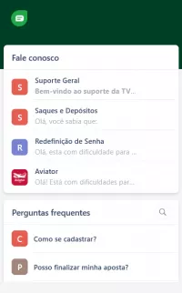 Apoio ao cliente da TVBet
