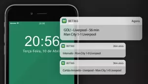 Imagem que mostra alertas da bet365