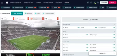 Imagem que mostra apostas em futebol virtual na Novibet