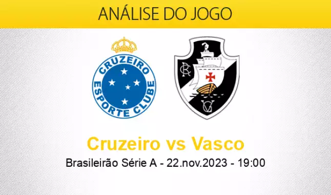 Clube de Regatas Vasco da Gama x Cruzeiro Esporte Clube 08/07/2023 – Odds  casas de apostas, Futebol