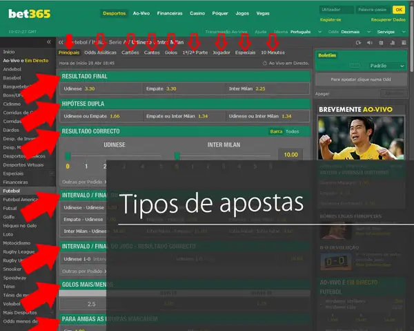 Como encontrar Empate Anula Aposta na Bet365 