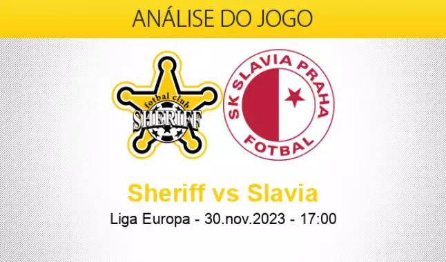 Prognóstico Sheriff Tiraspol Slavia Praga - Liga Europa - 30/11/23
