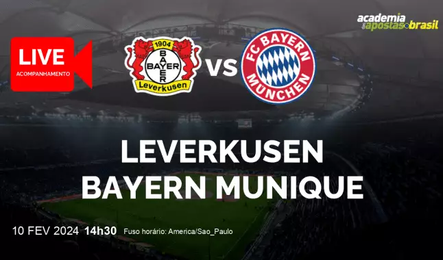 Leverkusen Bayern Munique livestream | Bundesliga | 10 fevereiro 2024