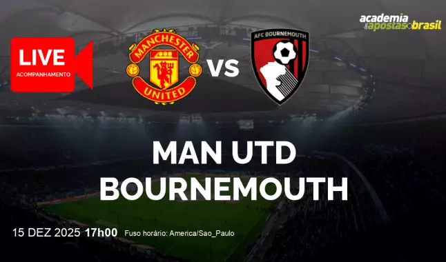 Man Utd Bournemouth livestream | Premier League | 15 dezembro 2025