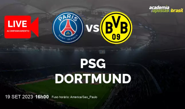 PSG Dortmund livestream | Liga dos Campeões da UEFA | 19 setembro 2023
