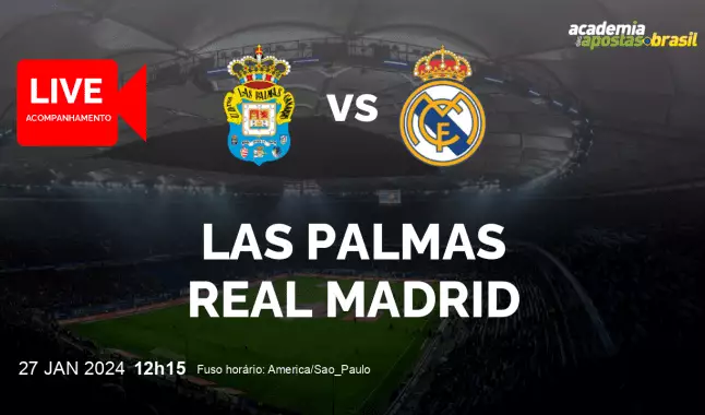 Las Palmas Real Madrid livestream | La Liga | 27 janeiro 2024