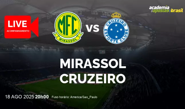 Mirassol Cruzeiro livestream | Brasileirão Série A | 18 agosto 2025