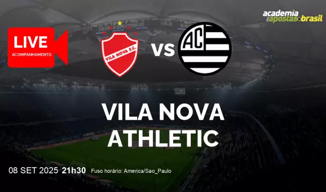 Vila Nova Athletic livestream | Série B | 08 setembro 2025