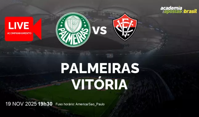 Palmeiras Vitória livestream | Brasileirão Série A | 19 novembro 2025