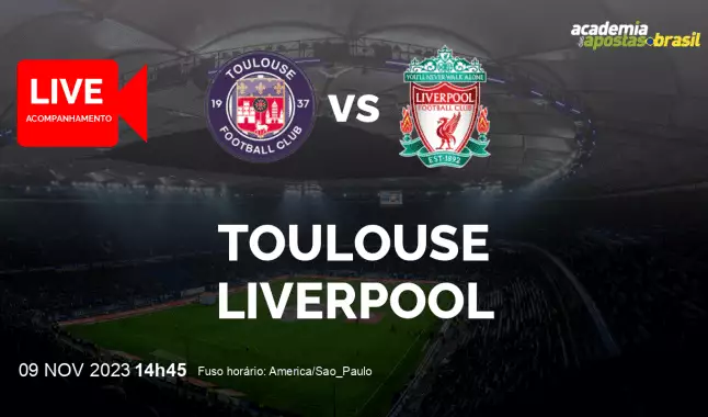 Toulouse Liverpool livestream | Liga Europa | 09 novembro 2023