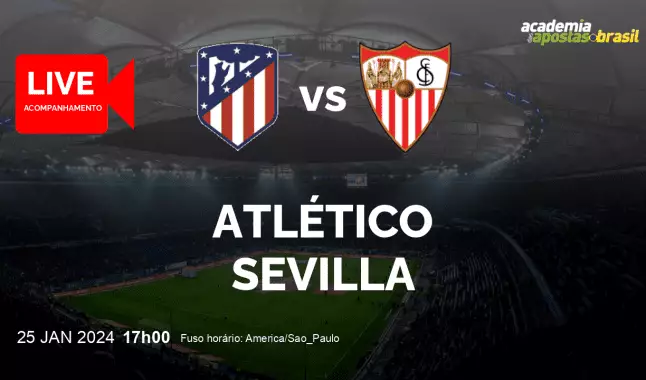 Atlético Sevilla livestream | Copa del Rey | 25 janeiro 2024