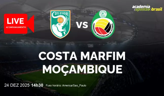 Costa Marfim Moçambique livestream | Copa das Nações Africanas | 24 dezembro 2025