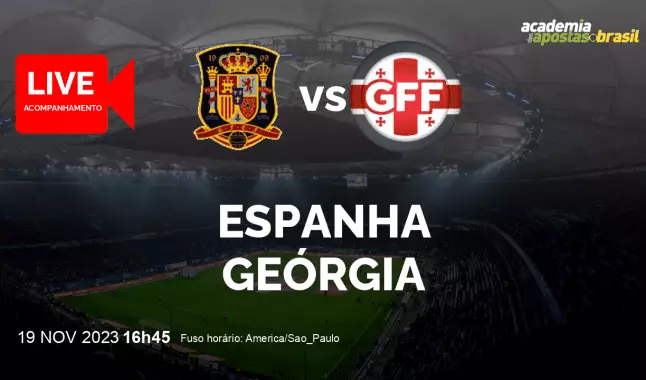 Espanha Geórgia livestream | Eliminatórias para a Eurocopa | 19 novembro 2023