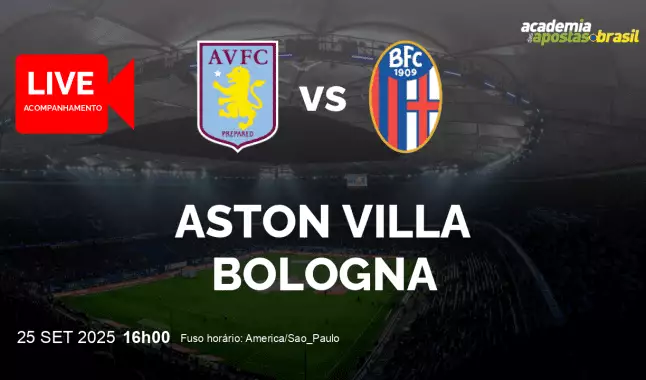 Aston Villa Bologna livestream | Liga Europa | 25 setembro 2025