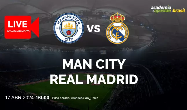 Man City Real Madrid livestream | Liga dos Campeões da UEFA | 17 abril 2024