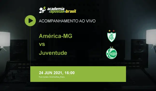 América-MG Juventude livestream | Brasileirão Série A | 24 junho 2021