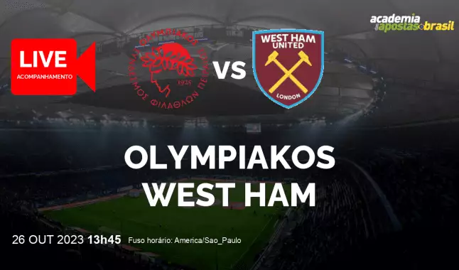 Olympiakos West Ham livestream | Liga Europa | 26 outubro 2023