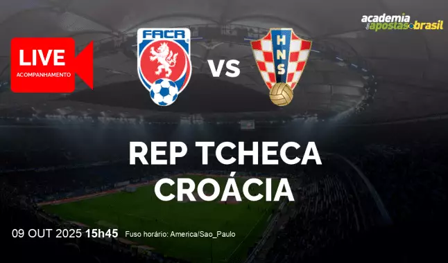 Rep Tcheca Croácia livestream | Eliminatórias para a Copa do Mundo - Europa | 09 outubro 2025