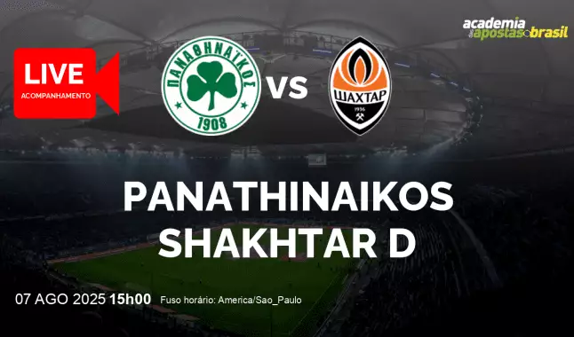 Panathinaikos Shakhtar D livestream | Liga Europa | 07 agosto 2025