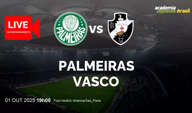 Palmeiras Vasco livestream | Brasileirão Série A | 01 outubro 2025