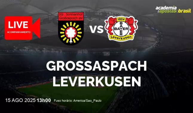 Großaspach Leverkusen livestream | DFB Pokal | 15 agosto 2025