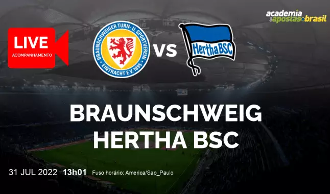 Braunschweig Hertha BSC livestream | DFB Pokal | 31 julho 2022