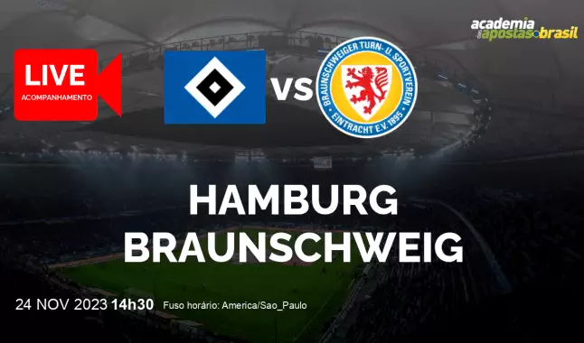 Hamburg Braunschweig livestream | 2. Liga | 24 novembro 2023