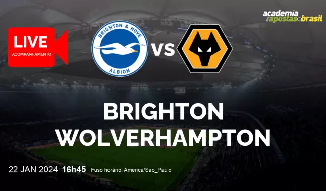 Brighton Wolverhampton livestream | Premier League | 22 janeiro 2024