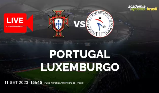 Portugal Luxemburgo livestream | Eliminatórias para a Eurocopa | 11 setembro 2023