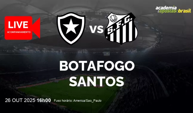 Botafogo Santos livestream | Brasileirão Série A | 26 outubro 2025