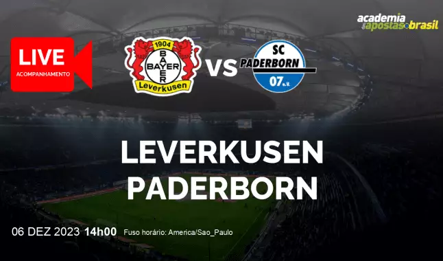 Leverkusen Paderborn livestream | DFB Pokal | 06 dezembro 2023