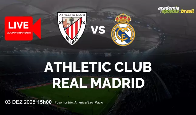 Athletic Club Real Madrid livestream | La Liga | 03 dezembro 2025