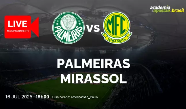 Palmeiras Mirassol livestream | Brasileirão Série A | 16 julho 2025