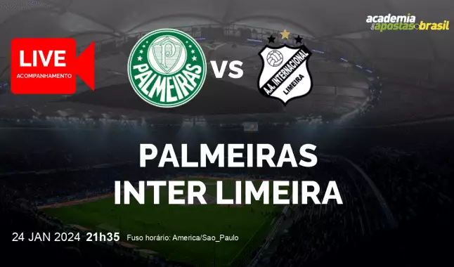 Palmeiras Inter Limeira livestream | Paulista A1 | 24 janeiro 2024