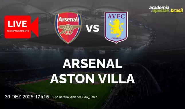 Arsenal Aston Villa livestream | Premier League | 30 dezembro 2025
