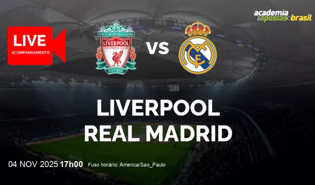 Liverpool Real Madrid livestream | Liga dos Campeões da UEFA | 04 novembro 2025