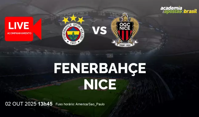 Fenerbahçe Nice livestream | Liga Europa | 02 outubro 2025