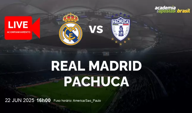 Real Madrid Pachuca livestream | Mundial de Clubes FIFA | 22 junho 2025