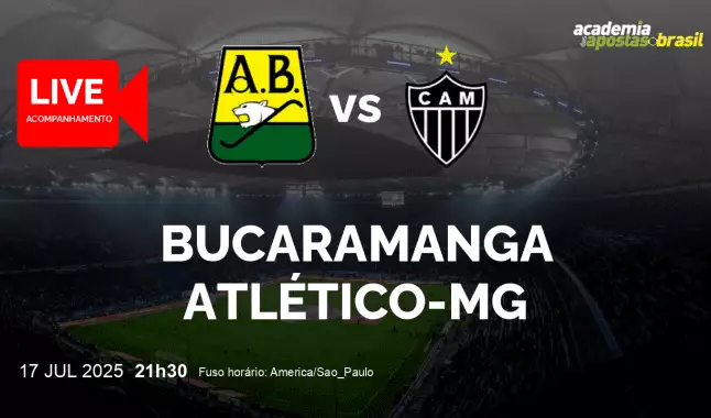 Bucaramanga Atlético-MG livestream | Copa Bridgestone Sul-Americana | 17 julho 2025