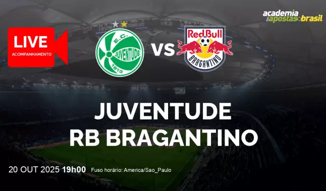 Juventude RB Bragantino livestream | Brasileirão Série A | 20 outubro 2025