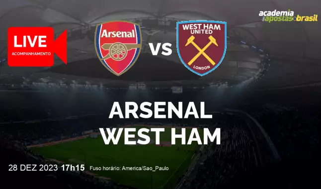 Arsenal West Ham livestream | Premier League | 28 dezembro 2023