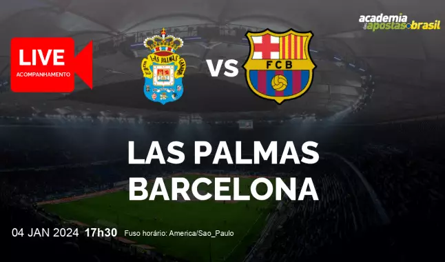 Las Palmas Barcelona livestream | La Liga | 04 janeiro 2024