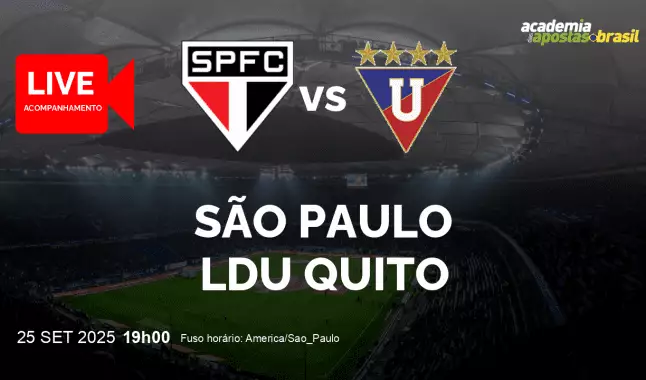 São Paulo LDU Quito livestream | Copa Libertadores da América | 25 setembro 2025