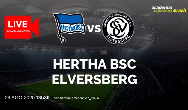Hertha BSC Elversberg livestream | 2. Liga | 29 agosto 2025