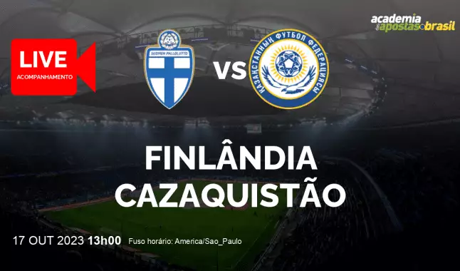 Finlândia Cazaquistão livestream | Eliminatórias para a Eurocopa | 17 outubro 2023