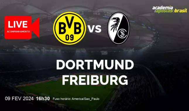 Dortmund Freiburg livestream | Bundesliga | 09 fevereiro 2024