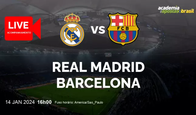 Real Madrid Barcelona livestream | Super Cup | 14 janeiro 2024