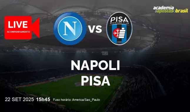 Napoli Pisa livestream | Serie A TIM | 22 setembro 2025
