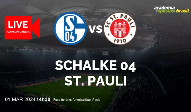Schalke 04 St. Pauli livestream | 2. Liga | 01 março 2024