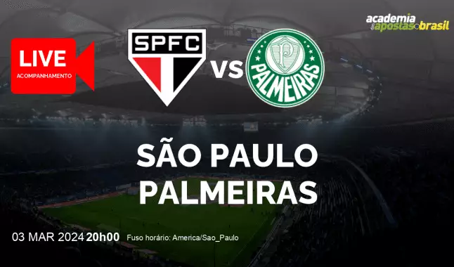 São Paulo Palmeiras livestream | Paulista A1 | 03 março 2024